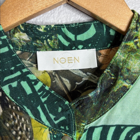 NOEN patchwork boho career viscose artsy art to wear old money blouse - Picture 2 of 6